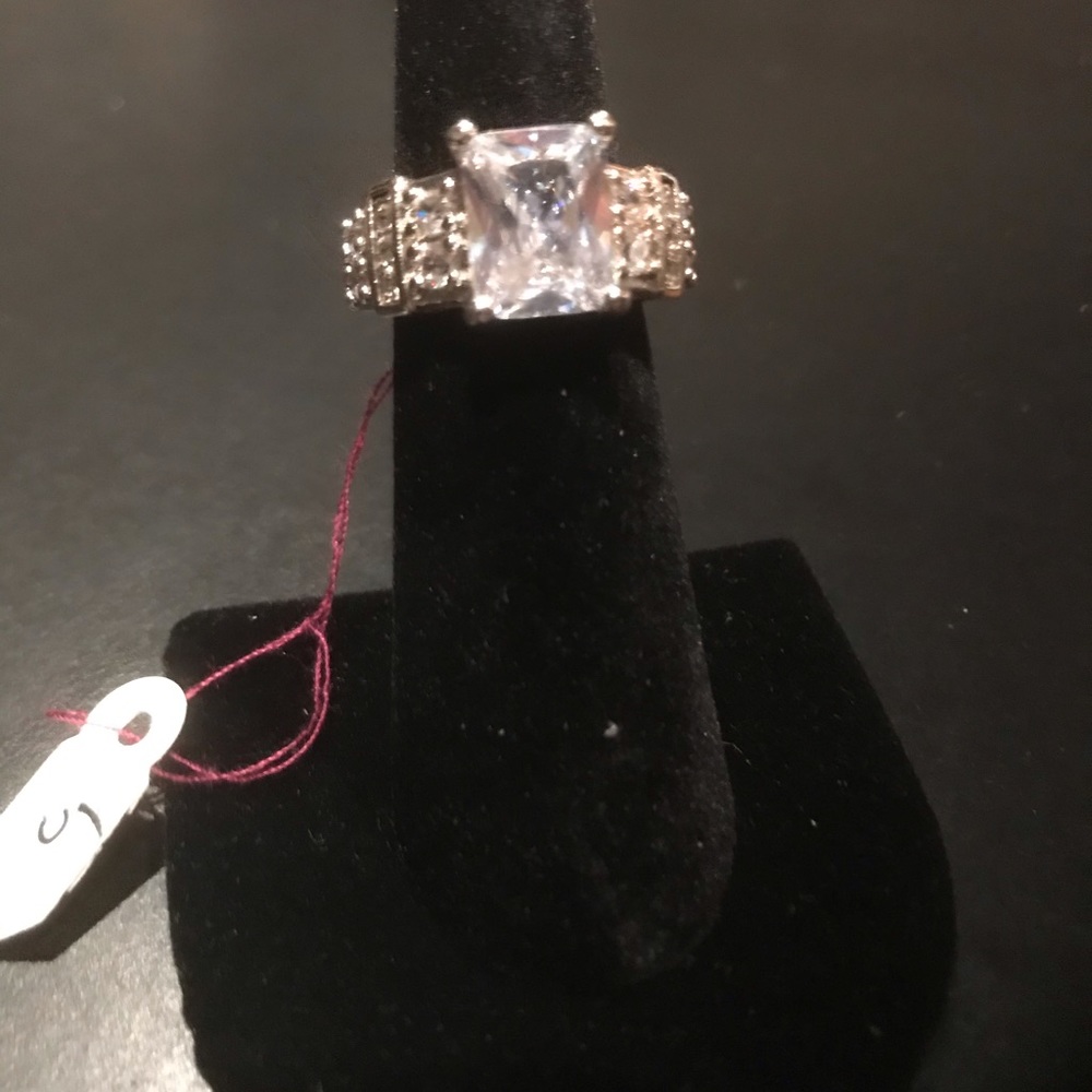 New silver engagement ring